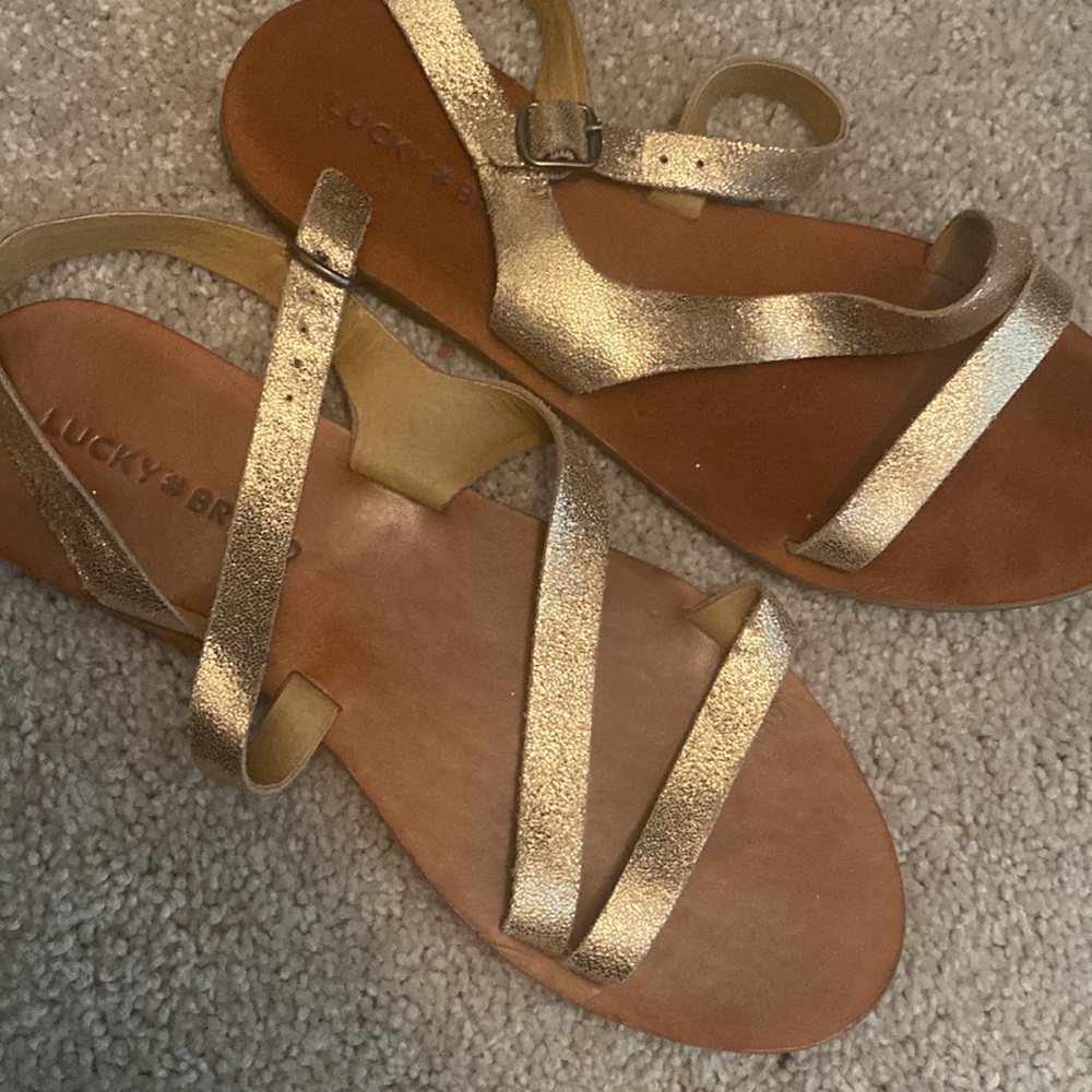 Lucky Brand gold sandals